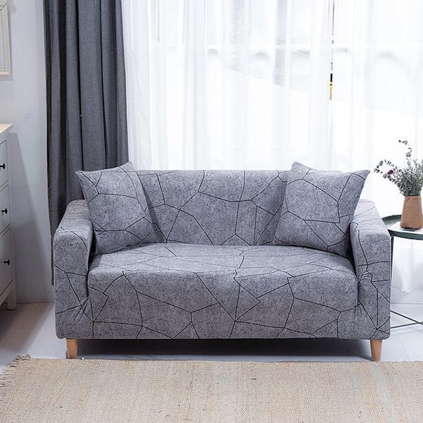 Geometrisk ternet sofabetræk, strækbart sofabetræk til stue, elastisk sofa-stolbetræk, sofahåndklæde 1/2/3/4-personers Pattern 30 1-seater 90-140cm