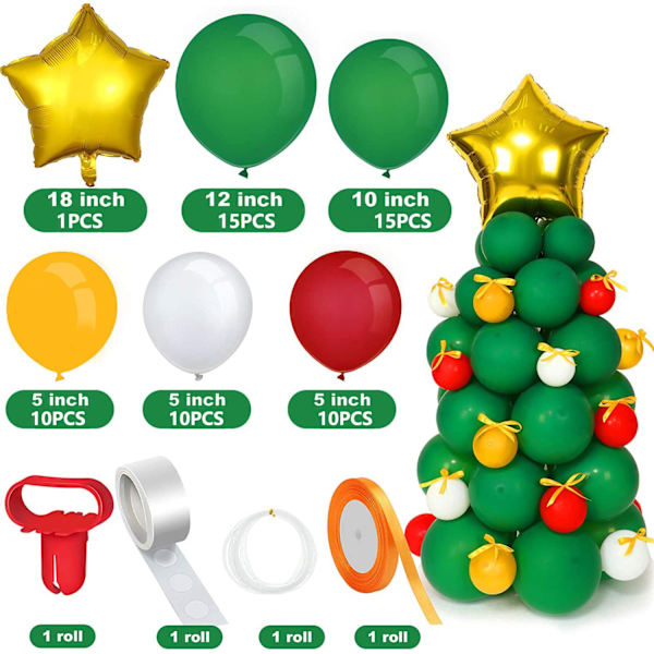 Jul Mörkgröna Gummiballonger Paket Skogsserie Julgransset Arch column