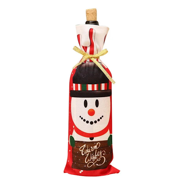 Joulukoristeet kotiin Viinipullon suojus Pölysuoja Ruokapöydän koristeet Joululahja Puun koriste Uusi vuosi 2024 Santa Claus34x12.5cm