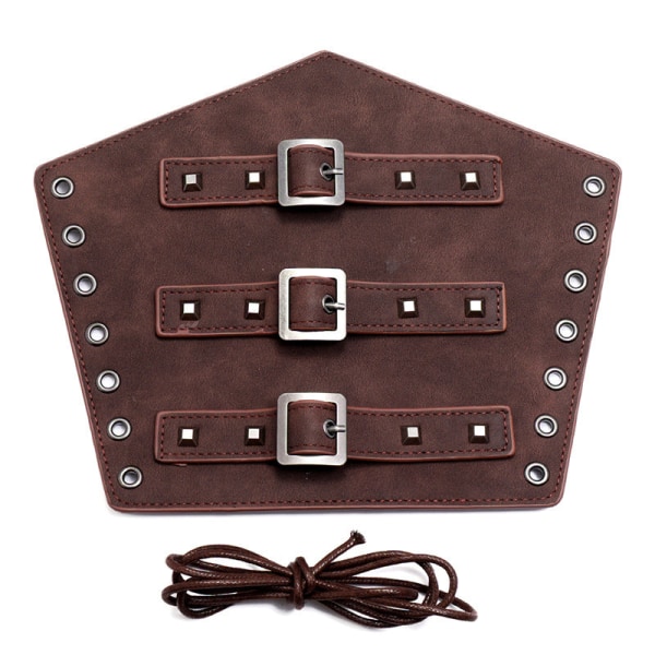 Läderarmband för män Handskydd Personlighet Brett Läder Punk Ridande Armskydd Brown