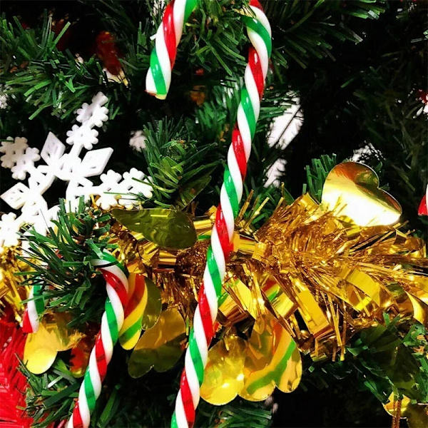 Julgranskarameller Akryl Julgran Hängande Vriden Krycka Hänge Nyår Julfest Heminredning Ornament Gåvor Red