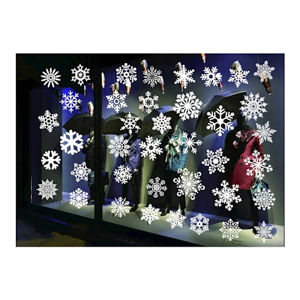 Hyvää Joulua Ikkunatarrat Kaunistavat Lumihiutale Seinätarrat Uudenvuoden Juhlat Lasitarrat Kotiin Uudenvuosi Navidad 11