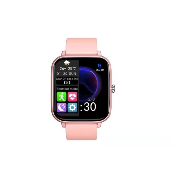 Watch på Bluetooth Calling Music Playback 1.54 Full Touch Smart Delad skärm Stegräkning Multi Sport Mode Pink