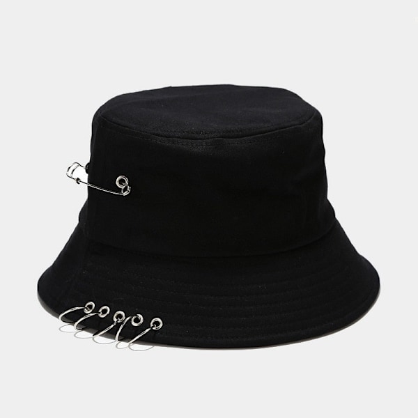 Dame bucket hat Ring Sød Dame Flad Mode Sort Bob Hat Hip Hop Fiskehat Sommer Panama Fisker Streetwear Ny Hat Beige One Size