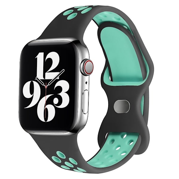 Klockarmband för Apple Watch iWatch 38mm/40mm/41mm SM Grå Teal