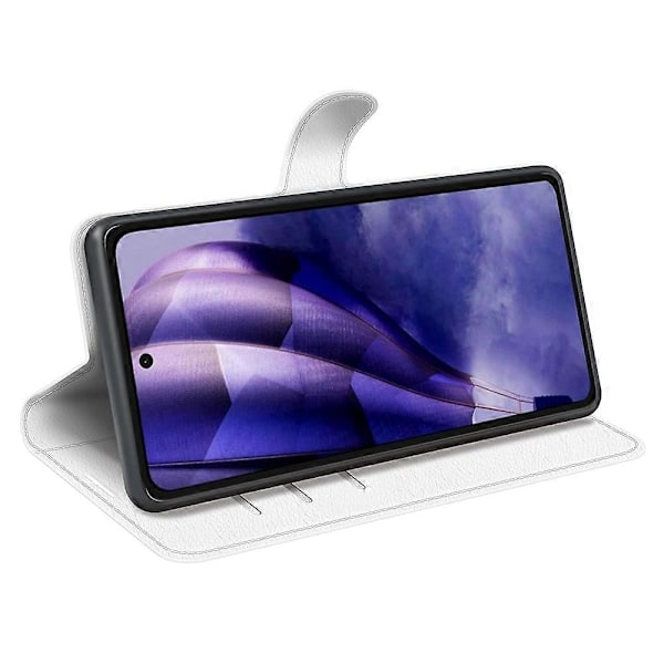 För HMD Skyline Fodral Litchi Textur Stötsäkert Läder Plånbok Telefonfodral - Blå White