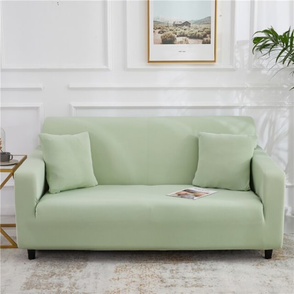 Enfärgade sofföverdrag för vardagsrum Polyester Sofföverdrag Elastiskt Hörnsofföverdrag Överdrag Stolskydd 1/2/3/4-sits Beige 1-Seat 90-140cm