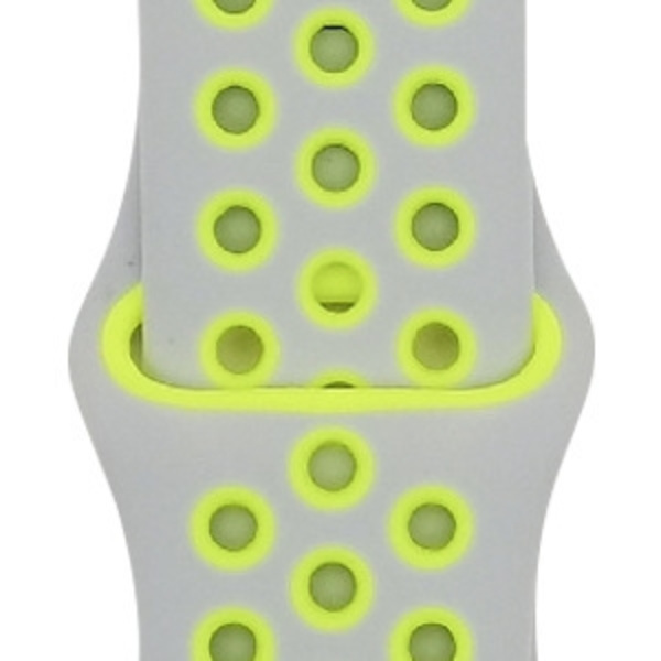Kellon ranneke Apple Watch iWatchille S10-42mm 38/40/41mm-L 20 vaaleanharmaa + keltainen