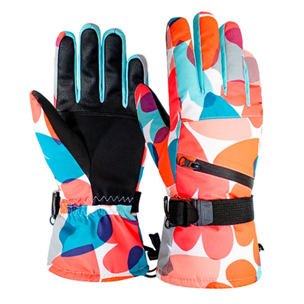 Vinter Snowboard Ski Hansker PU Lær Sklisikker Berøringsskjerm Vanntett Motorsykkel Sykling Fleece Varme Snøhansker Unisex Snowboard Gloves1 M