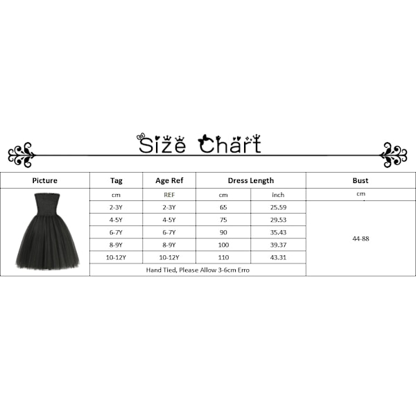 Disney Maleficent Djävulsk Drottning Tutu Cosplay Kostym Halloween Flickor Maskerad Fjäder Vingar Kungliga Barn Utklädningskläder 8pcs Black witch C 2-3Y