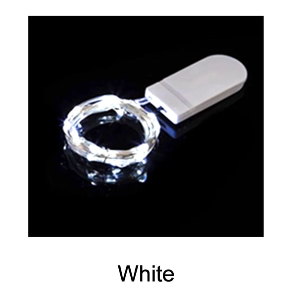 Luces Led Kobbertråd Fe Lys Batteridrevne LED Lysstreng Party Bryllup Indendørs Juledekoration Guirlande Lys White 3M