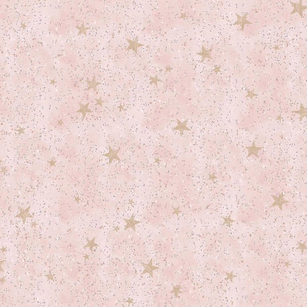 Crown Starlight Stars Tapetti Pinkki/Kulta Pink/Gold