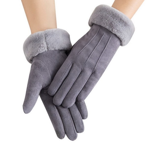 Söta lurviga varma handskar höst och vinter damhandskar fullfingerhandskar dam utomhussporthandskar damhandskar skärm 9 One Size