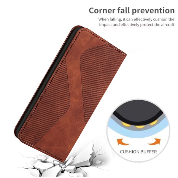 Samsung Galaxy S20 Fe -kotelo, PU-nahkainen läppäsuojus magneettisella sulkimella, lompakkokorttipaikat ja jalusta Brown