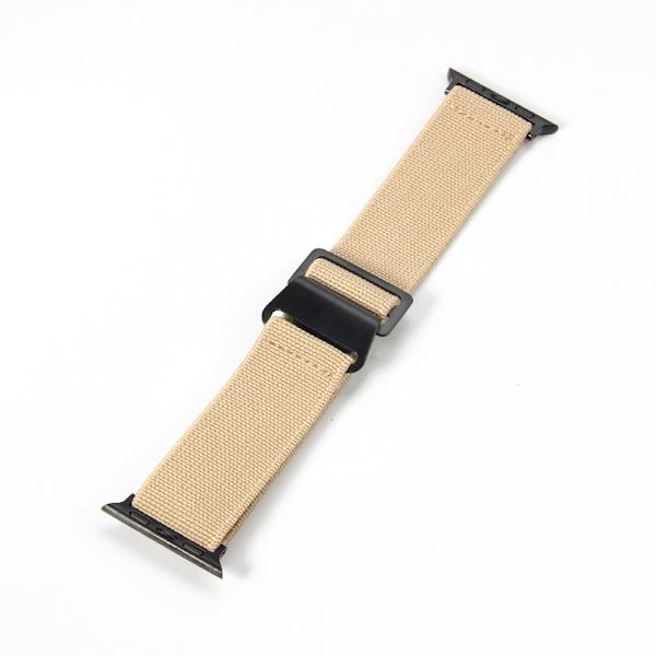 Klockarmband för Apple Watch iWatch Anslutningsstorlek 38/40mm Khaki-Svart spänne