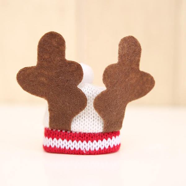 Jul Älg Vinflaskfodral Jul Champagne Vinflaskpåse Julbords Vinflaskdekorationstillbehör 1037 deer sweater wine sleeve