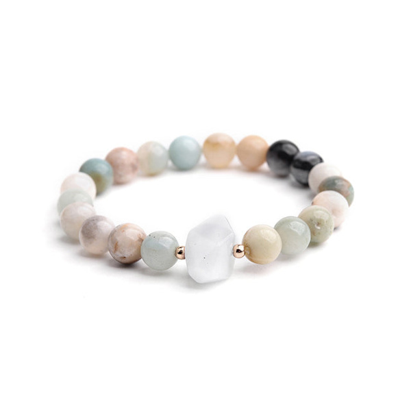 Mode Armband för Kvinnor Matt Frostat Amazonit Pärlor med Lotus OM Buddha Berlock Yoga Armband 108 Mala Halsband Dropshipping style L