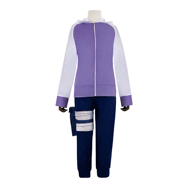 Ninja Hyuga Hinata Shippuden Generation Lila Jacka Byxor Cosplay Kostymer set L