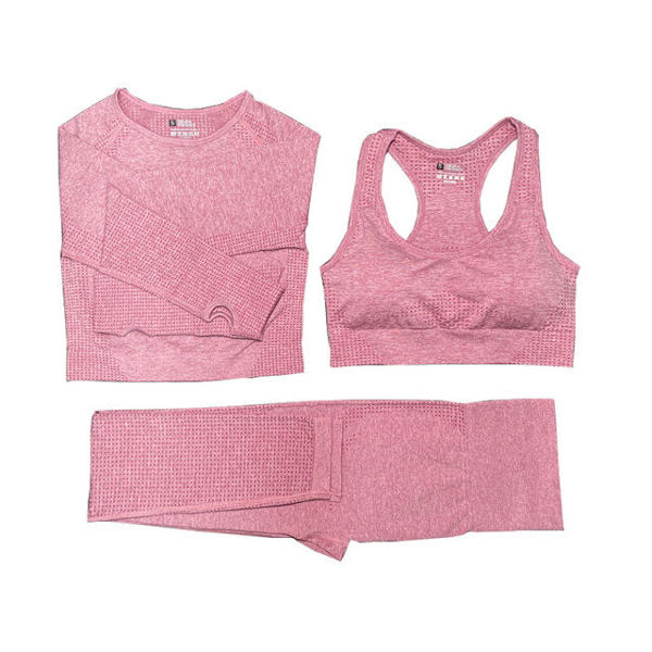 Yoga Set Träningskläder Träningsdräkt Toppar Och Leggings för Fitness Sport För Kvinnor 3pcs ArmyGreen M