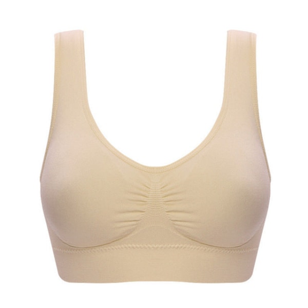 Yoga-bh crop top fitness gym löpning sportkläder damunderkläder 889white 3XL