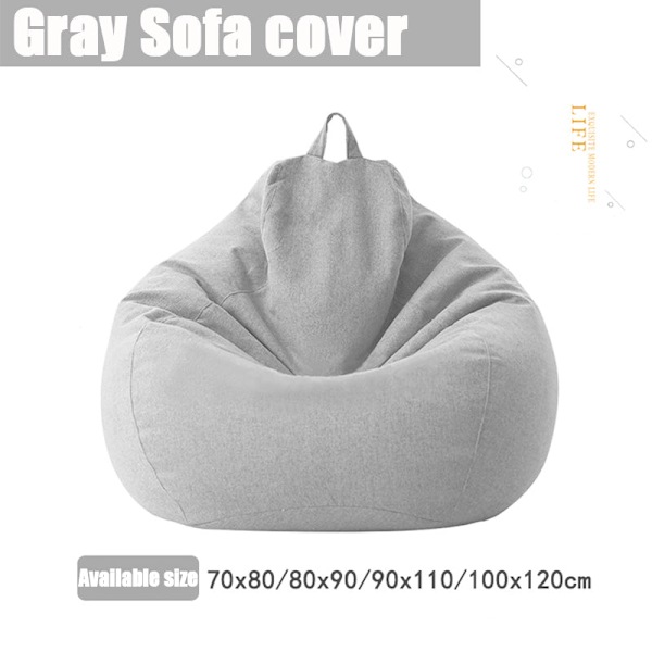 Päällinen Sohville Peite puff Gigante Tuolit Ilman Täytettä Pellavakangas Lepotuoli Istuin Säkkituoli Pouf Puff Sohva Tatami Pouf Salon Puff Asiento Red-Sofa cover 70X80cm