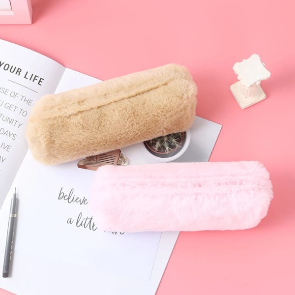 Suloinen pehmokynäkotelo tyttöjen kynälaukku Pink