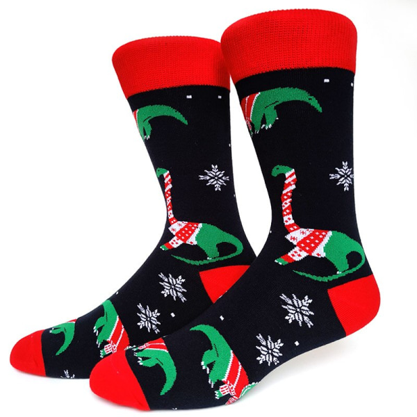 59 Stil Herr Julstrumpor Roliga Jul Tomte Gran Snöflinga Älg Snö Bomull Tub Besättning Glada Strumpor Herr Nyår Sokken 3 EU 38-45