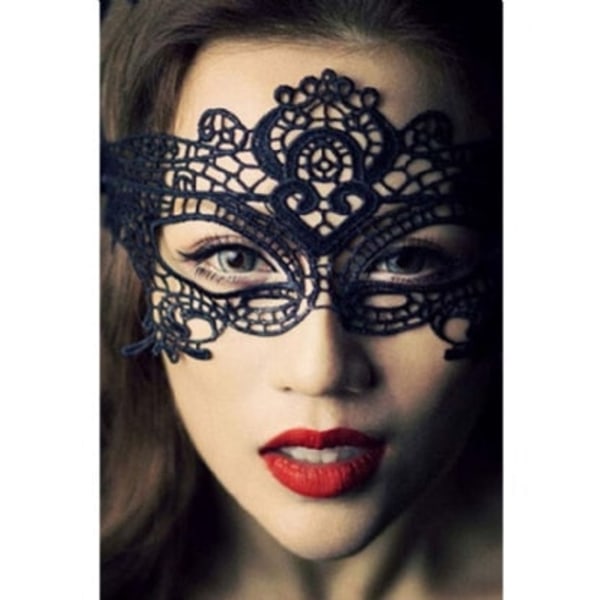Comeondear 1 stycke Halloween Cosplay Och Party Spets Ögonmask Sexig Lady Cutout Ögonmask För Maskerad Fest Fancy Dress Kostym C80607