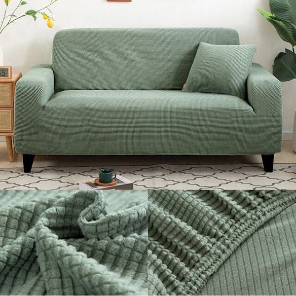 Tykt sofabetræk Jacquard ensfarvet trykte sofabetræk til stue sofabetræk hjørnesofa slipcover L form qing 2-seater(135-170cm)