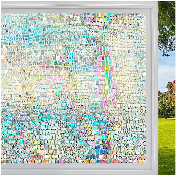 Matt Insynsskyddsfilm Fönsterfilm Färgat Glas UV Solskydd Statisk Självhäftande Fäster för Heminredning Solblockerande Fönsterdekaler L 30X100 CM