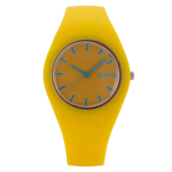 Fashion Fashion Candy Koreansk Quartz Klocka Silikonarmband Damklocka Fruit Green