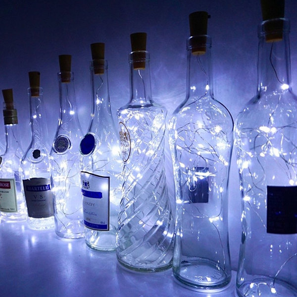 1M 2M 3M Vinkork LED Ljusslingor Jul Fairy Lights Girlang Julgran Bröllopsfest Dekor Bar Flasklampor Red 1M 10leds