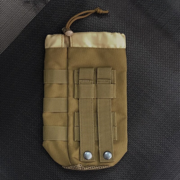 Tactical Molle Crossbody-väska Justerbar dragsko Vattenflaskväska Utomhuscamping Vandring Vattenflaskhållare påse med spänne S Size Green