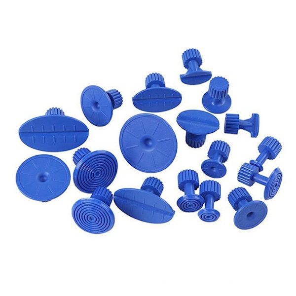 Universal Bil Dent Udtrækker Metal T Dent Reparationsværktøj Auto Reparationspladesæt Glidhammer Omvendt Hammer Lim +18 stk. Limtræk 42cm Middle