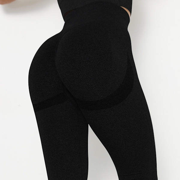 Yoga Set Träningskläder Sportset Gymkläder Toppar Och Leggings För Kvinnor Black set XL