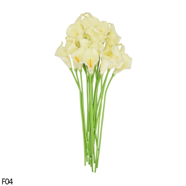 10 stk. høykvalitets ekte berøringsfølelse Calla Lily kunstige blomster Calla Lily bukett for bryllupsbukett Brude hjem blomsterdekorasjon B04 10pcs
