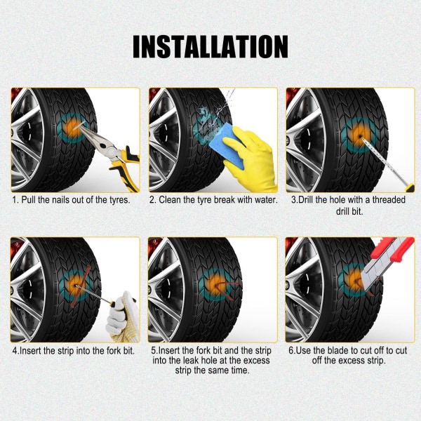 Bil Däck Reparationsverktyg Kit Dubbsats Auto Cykel Punktering Plugg Garage Nåltång Vakuumfilm Spikskruvar Med Förvaringsväska Overseas CASE-C-83PCS-Pliers