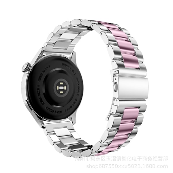 Klockarmband för Apple Watch iWatch Passar 42-44-45-49mm Tre pärlor Silver Rosé Puder spraytyp
