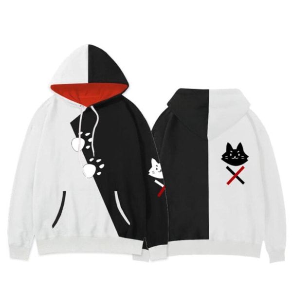 Hololive Ookami Mio Cosplay Kostym Vuxen Unisex bomullshuvtröja Huvtröja Kappa Sweatshirts A S