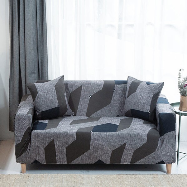 Geometrisk Rutig Sofföverdrag Stretch Sofföverdrag för Vardagsrum Elastiskt Sofföverdrag Fåtöljöverdrag Soffhandduk 1/2/3/4-sits Pattern 29 2-seater 145-185cm