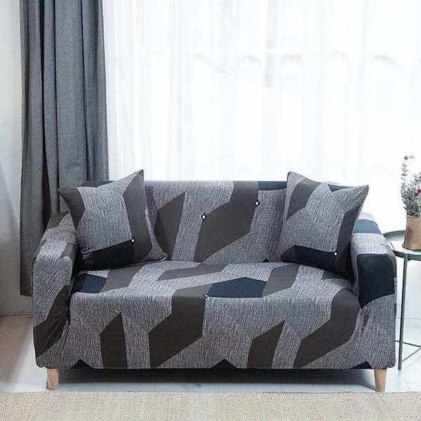 Geometrisk ternet sofabetræk, strækbart sofabetræk til stue, elastisk sofa-stolbetræk, sofahåndklæde 1/2/3/4-personers Pattern 26 1-seater 90-140cm