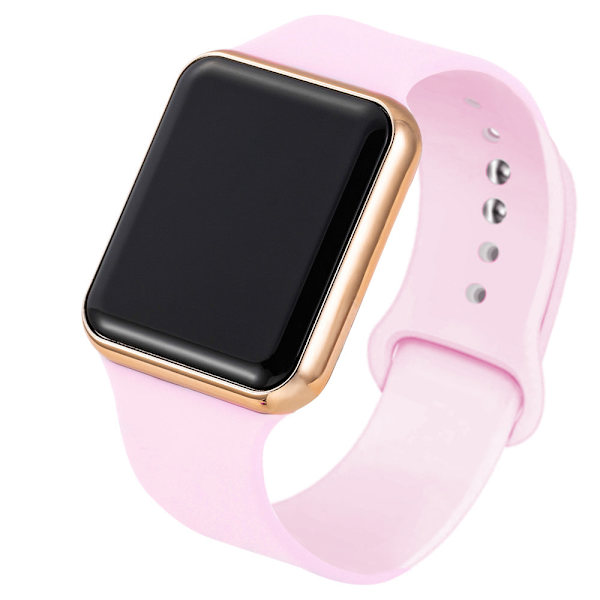 Digital Lover Klockor Par Klocka Sport Lover Armbandsur LED Digital Klocka för Män Kvinnor Lyx Elektronisk Klocka Pareja Pink Gold