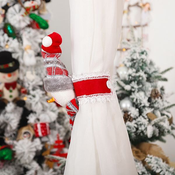 Joulukoriste Verhonpidike Hyvää Joulua Koristeet Kotiin Koristeet Joulupukki Jouluverho Noel Kodin Sisustus WT-Snowman