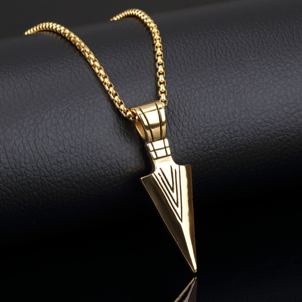 Personlig Spydspiss Anheng Street Style Mote Hip Hop Stil Titanstål Herre Halskjede [1070] steel single pendant