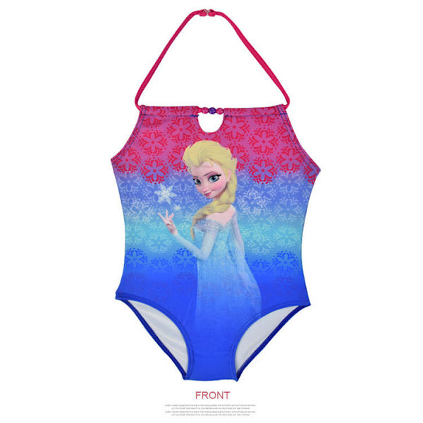 Bikini Flickas Baddräkt, Hel Baddräkt CL034Red 104~110