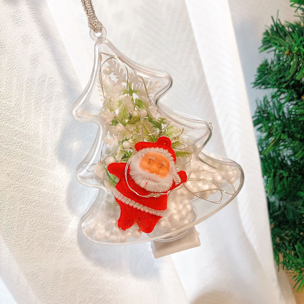 Jouluvalokoriste Valoa lähettävä joulukuusiriipus Lasten vanhempien ja lasten käsintehty DIY-joululahja Christmas tree style [Material package]]
