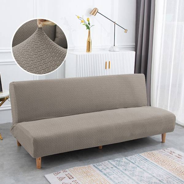 Selkänojaton vuodesohvan päällinen Polar fleece ilman käsinojia Painetut päälliset Joustava suojus Taitettava huonekalujen koristelu Penkinpäälliset Grey L Size