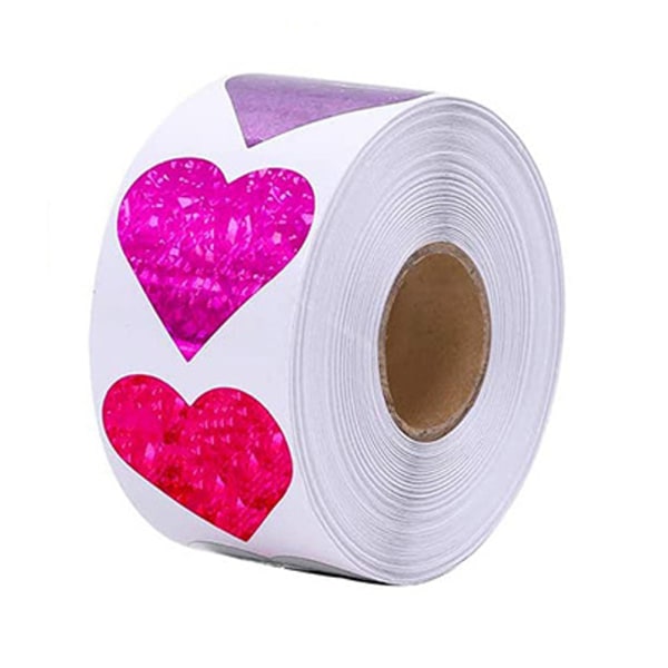 50-500 st Hjärtformade Klistermärken Förslutningsetiketter Scrapbooking Gåva för Paket och Bröllopsdekoration Skrivmaterial Klistermärke QY865-50pcs