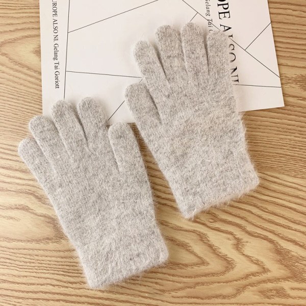 Hansker dame vinter søte plysj varme ridehansker damehansker damehansker dame vinterhansker vinterhansker dame White One Size