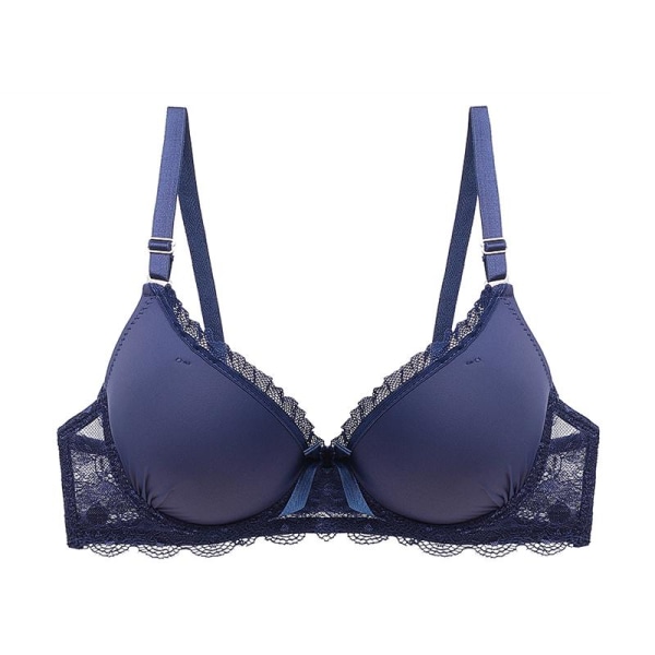 Sexiga BH:ar För Kvinnor Push Up BH Spets Plus BH Underkläder Bralette Kvinnliga Bygelunderkläder Navy blue 38C